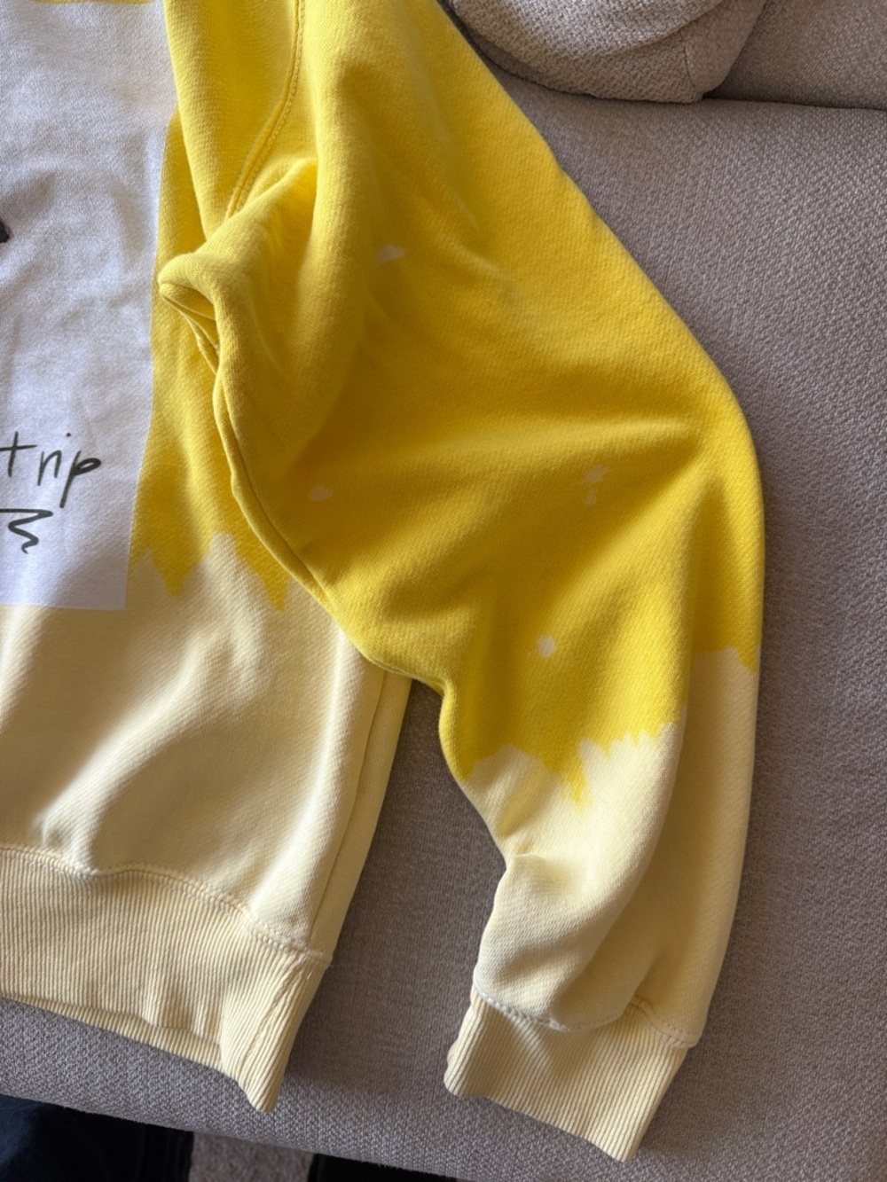 La detresse Adam break through yellow color block pullover sweatshirt 💛 size S - Picture 4 of 7